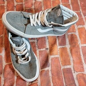 VANS Sk8-Hi Mens Gray Suede Scotchgard Sneakers Sz 13 Guc